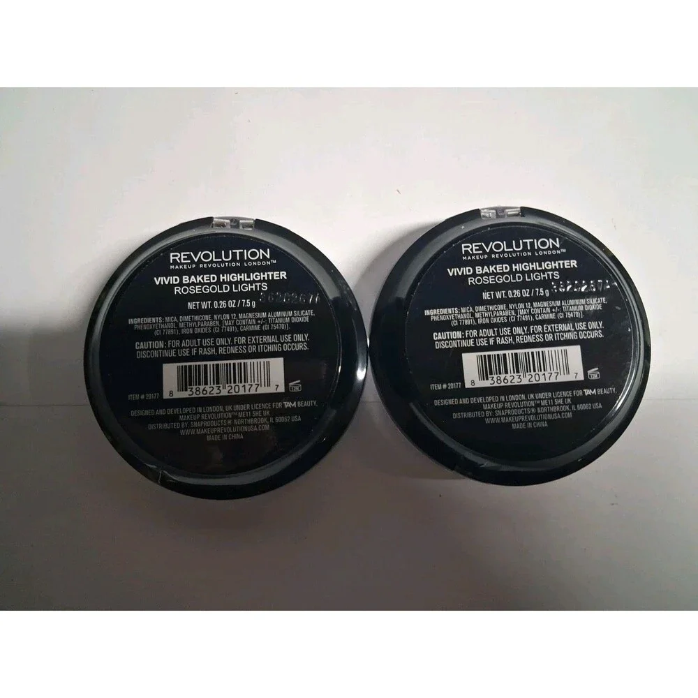 Revolution-Vivid Baked Highlighter Rose Gold Lights Highlighter 0.26 Oz X2
